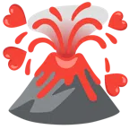 Vulkan + rotes Herz