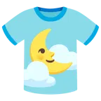 Mondsichel mit Gesicht rechts + T-Shirt