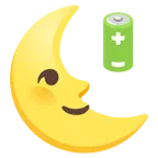 Mondsichel mit Gesicht rechts + Batterie