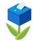 Tulpe + Urne mit Wahlzettel