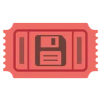 biglietto d’ingresso + floppy disc