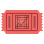 biglietto d’ingresso + grafico con andamento positivo