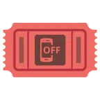 biglietto d’ingresso + cellulare spento