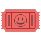 biglietto d’ingresso + faccina con sorriso e occhi spalancati