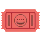 biglietto d’ingresso + faccina con sorriso e occhi sorridenti