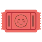 biglietto d’ingresso + faccina con occhi sorridenti