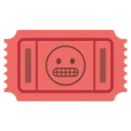 biglietto d’ingresso + faccina con smorfia