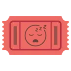 biglietto d’ingresso + faccina che dorme