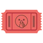 biglietto d’ingresso + faccina che zittisce