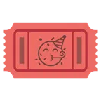 biglietto d’ingresso + faccina che festeggia