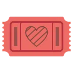 biglietto d’ingresso + cuore rosa