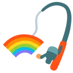 canna da pesca + arcobaleno