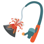 canna da pesca + vulcano