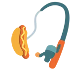 canna da pesca + hot dog