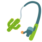 canna da pesca + cactus