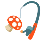 canna da pesca + fungo