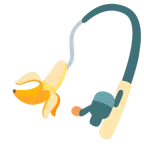 canna da pesca + banana