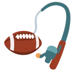 canna da pesca + football americano