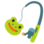 canna da pesca + rana