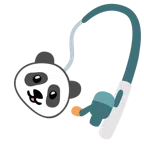 canna da pesca + panda