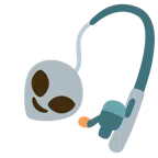 canna da pesca + alieno