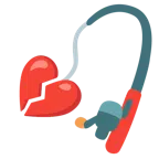 canna da pesca + cuore infranto