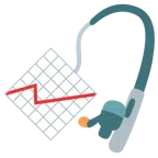 canna da pesca + grafico con andamento positivo