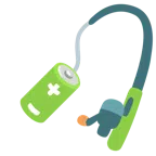 canna da pesca + batteria