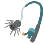 canna da pesca + ragno