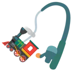 canna da pesca + locomotiva