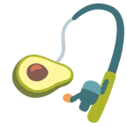 canna da pesca + avocado