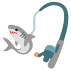 canna da pesca + squalo
