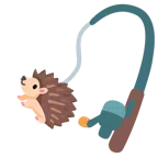 canna da pesca + riccio