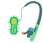 canna da pesca + microbo