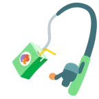 canna da pesca + bevanda monodose