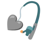 canna da pesca + cuore grigio