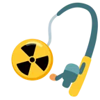 canna da pesca + simbolo della radioattività
