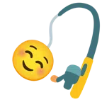 canna da pesca + faccina sorridente