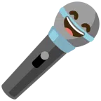 microfono + faccina con sorriso e occhi sorridenti
