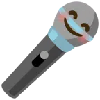 microfono + faccina con occhi sorridenti