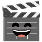 ciak + faccina con sorriso e occhi sorridenti