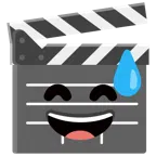 ciak + faccina con sorriso e goccia di sudore
