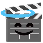 ciak + faccina con sorriso e aureola