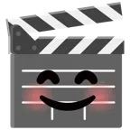 ciak + faccina con occhi sorridenti