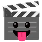 ciak + faccina che mostra la lingua