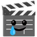 ciak + faccina sorridente con lacrima