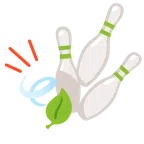 bowling + foglia al vento
