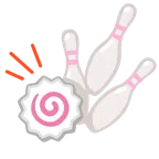 bowling + tortino di pesce a spirale