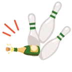 bowling + bottiglia stappata