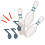 bowling + note musicali